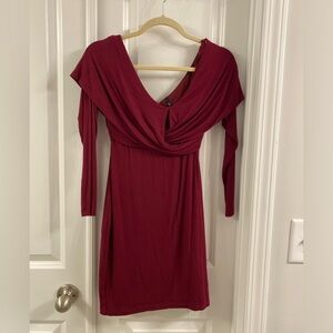 Long sleeve off shoulder dress